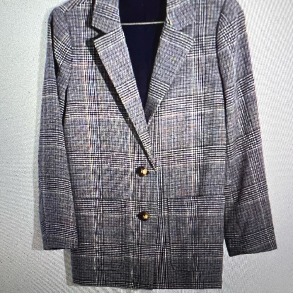 NWOT Madewell Glen Plaid Blazer SZ=L